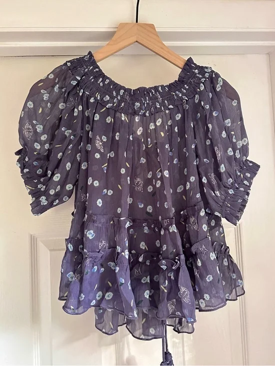Free People Morning Mist Navy Blue NWT Size small - Picture 8 of 9